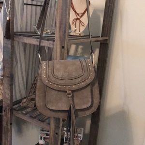 Franco Sarto Fringe Metallic purse